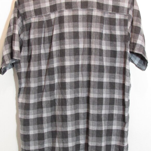 Patagonia Mens Shirt Checked Grey Plaid Button Down Organic Cotton Hemp Sz Med - Picture 7 of 8
